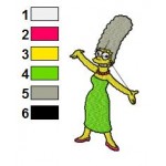 The Simpsons Marge Simpson 02 Embroidery Design